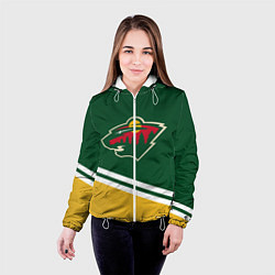 Куртка с капюшоном женская Minnesota Wild NHL, цвет: 3D-белый — фото 2