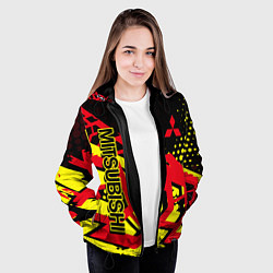 Куртка с капюшоном женская Mitsubishi Митсубиши, цвет: 3D-черный — фото 2