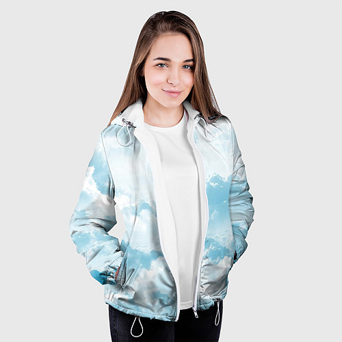 Женская куртка Плотные облака / 3D-Белый – фото 3