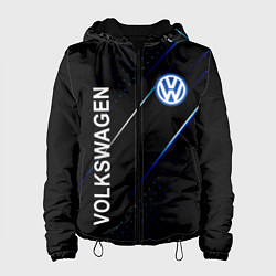 Куртка с капюшоном женская Volkswagen, sport style, цвет: 3D-черный