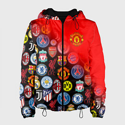 Куртка с капюшоном женская МАНЧЕСТЕР ЮНАЙТЕД FCMU, цвет: 3D-черный