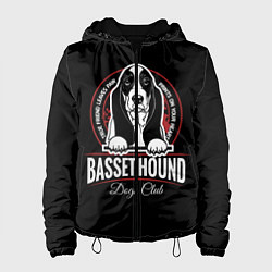 Куртка с капюшоном женская Бассет-Хаунд Basset Hound, цвет: 3D-черный