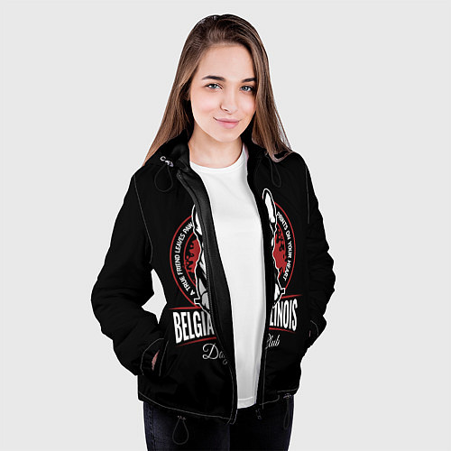 Женская куртка Бельгийская Овчарка Малинуа / 3D-Черный – фото 3