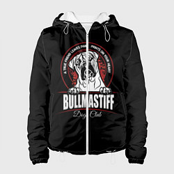 Куртка с капюшоном женская Бульмастиф Bullmastiff, цвет: 3D-белый