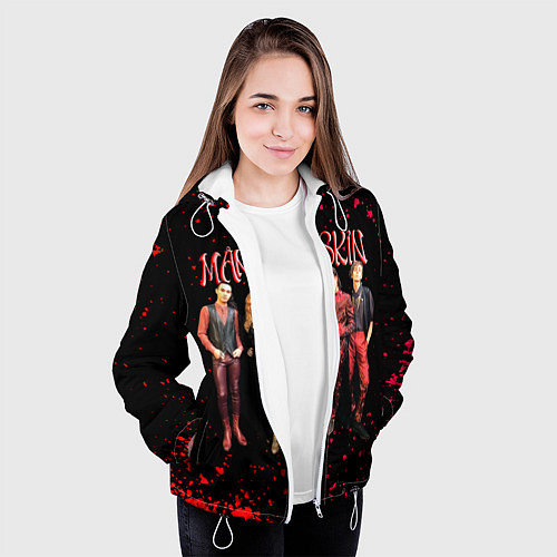 Женская куртка Maneskin Лунный свет, рок - группа / 3D-Белый – фото 3