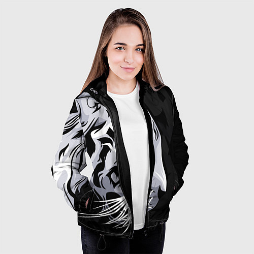Женская куртка 2022 Год тигра / 3D-Черный – фото 3