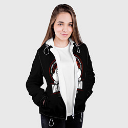 Куртка с капюшоном женская Такса Dachshund, цвет: 3D-белый — фото 2