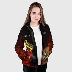 Куртка с капюшоном женская Убить Боба, цвет: 3D-черный — фото 2