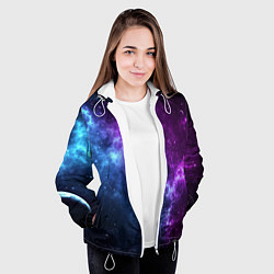 Куртка с капюшоном женская NEON GALAXY НЕОНОВЫЙ КОСМОС, цвет: 3D-белый — фото 2