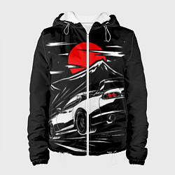 Куртка с капюшоном женская Toyota Supra: Red Moon, цвет: 3D-белый