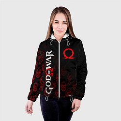 Куртка с капюшоном женская GOD OF WAR HEROES ГЕРОИ, цвет: 3D-белый — фото 2