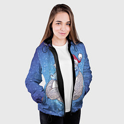 Куртка с капюшоном женская BAD SANTA ПЛОХОЙ САНТА, цвет: 3D-черный — фото 2