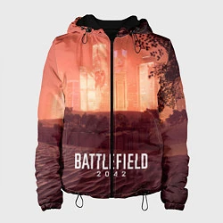 Куртка с капюшоном женская Battlefield 2042 - Песочные часы, цвет: 3D-черный