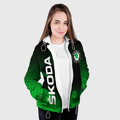 Женская куртка SKODA SPORT GRADIENT ШКОДА СПОРТ / 3D-Белый – фото 3