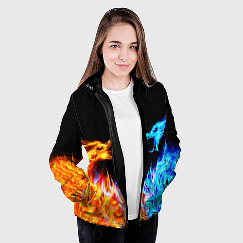 Женская куртка FIRE DRAGONS ОГНЕННЫЕ ДРАКОНЫ / 3D-Черный – фото 3