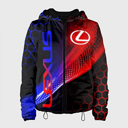 Куртка с капюшоном женская LEXUS ЛЕКСУС NEON НЕОН, цвет: 3D-черный