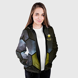 Куртка с капюшоном женская JWST space cell theme, цвет: 3D-черный — фото 2