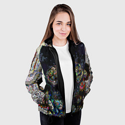 Куртка с капюшоном женская Такаши Мураками художник Японии, цвет: 3D-черный — фото 2