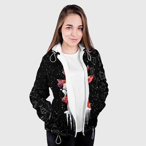 Женская куртка Новогодний Олень 2022 / 3D-Белый – фото 3