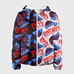 Куртка с капюшоном женская POPPY PLAYTIME ПОППИ ПЛЕЙТАЙМ ХАГГИ ВАГГИ УЗОР, цвет: 3D-белый