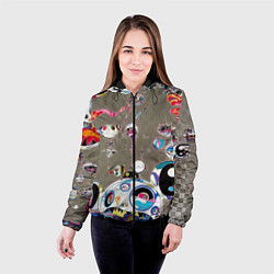 Куртка с капюшоном женская Takashi Murakami арт с языками, цвет: 3D-черный — фото 2