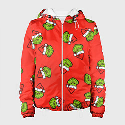 Куртка с капюшоном женская Гринч Похититель Рождества, цвет: 3D-белый