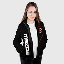 Куртка с капюшоном женская Mazda Мазда, цвет: 3D-черный — фото 2
