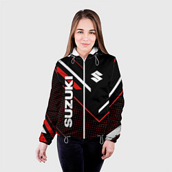 Куртка с капюшоном женская Suzuki SPORT, цвет: 3D-белый — фото 2
