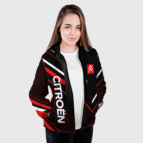 Женская куртка Citroen, Ситроен Полоски / 3D-Черный – фото 3