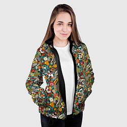 Куртка с капюшоном женская СПОРТ Athlete, цвет: 3D-черный — фото 2