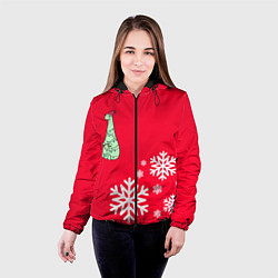 Куртка с капюшоном женская НОВОГОДНИЙ ДРАКОНЧИК, цвет: 3D-черный — фото 2