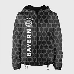 Куртка с капюшоном женская БАВАРИЯ Соты По вертикали, цвет: 3D-черный