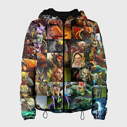 Куртка с капюшоном женская HEROES DOTA 2 ПЕРСОНАЖИ ДОТА 2, цвет: 3D-черный