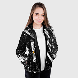 Куртка с капюшоном женская SnowRunner Logo, цвет: 3D-черный — фото 2