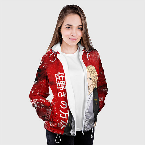 Женская куртка МАЙКИ МАНДЗИРО ТОСВА RED / 3D-Белый – фото 3