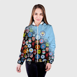 Куртка с капюшоном женская МАНЧЕСТЕР СИТИ MANCHESTER CITY, цвет: 3D-белый — фото 2