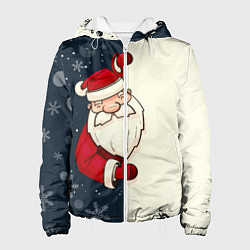 Куртка с капюшоном женская Привет Дед Мороз, цвет: 3D-белый