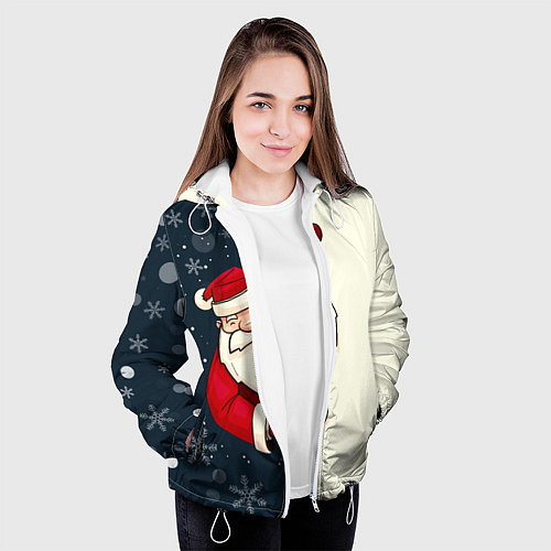 Женская куртка Привет Дед Мороз / 3D-Белый – фото 3