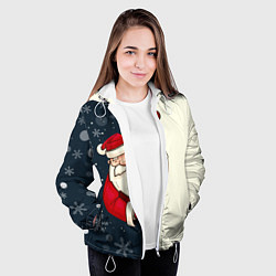 Куртка с капюшоном женская Привет Дед Мороз, цвет: 3D-белый — фото 2