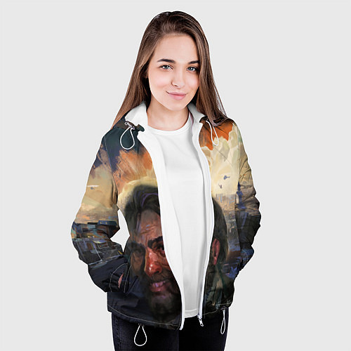 Женская куртка Disco Elysium Harrier Du Bois / 3D-Белый – фото 3