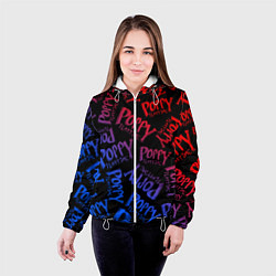 Куртка с капюшоном женская POPPY PLAYTIME LOGO NEON, ХАГИ ВАГИ, цвет: 3D-белый — фото 2