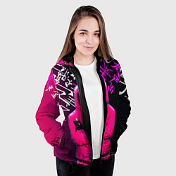 Куртка с капюшоном женская Игра в кальмара 2022 Топ, цвет: 3D-черный — фото 2