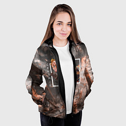 Куртка с капюшоном женская Горо Gorou, Genshin Impact Геншин импакт, цвет: 3D-черный — фото 2