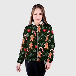 Куртка с капюшоном женская НОВЫЙ ГОД 2022 АТМОСФЕРА, цвет: 3D-белый — фото 2