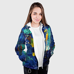 Куртка с капюшоном женская КРАСКА PAINT, цвет: 3D-белый — фото 2