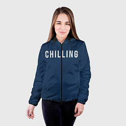 Куртка с капюшоном женская C H I L L I N G, цвет: 3D-черный — фото 2