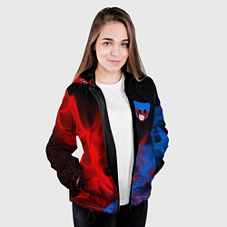Куртка с капюшоном женская HUGGY WUGGY Пламя, цвет: 3D-черный — фото 2
