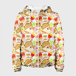 Куртка с капюшоном женская Продукты Питания, цвет: 3D-белый