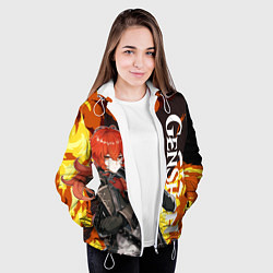 Куртка с капюшоном женская ДИЛЮК ПИРО ВЗРЫВ DILUC, цвет: 3D-белый — фото 2