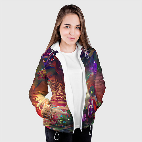 Женская куртка Рождественские тайны / 3D-Белый – фото 3